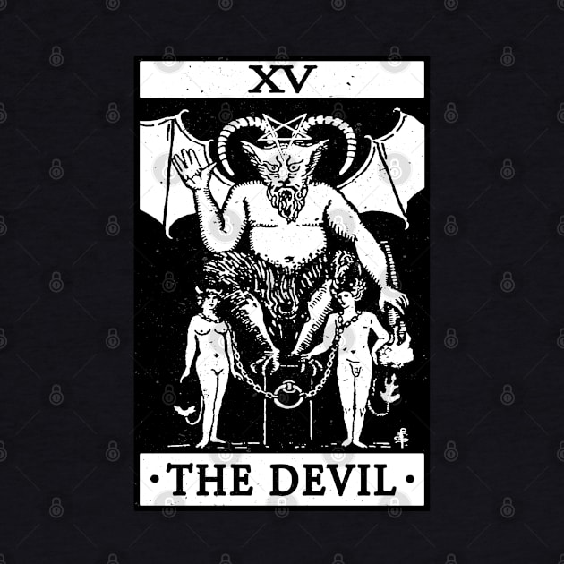 VINTAGE TAROT CARD T SHIRT, THE DEVIL CARD, OCCULT, TAROT by Tshirt Samurai